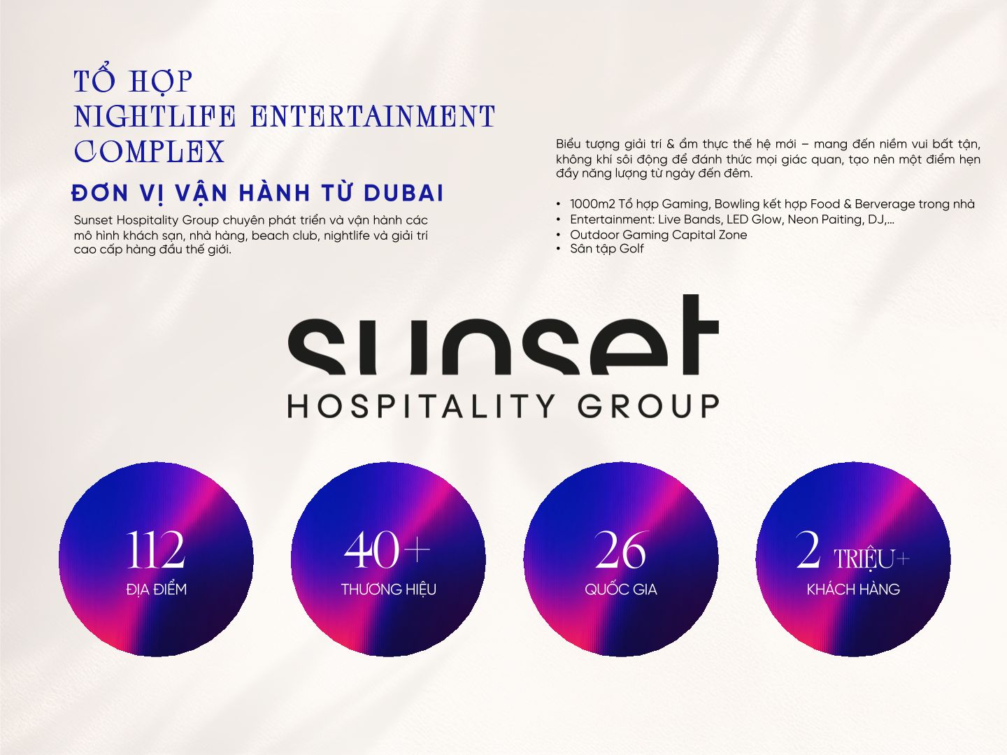 don vi van hanh to hop nightlife entertainment sun set hospitality group