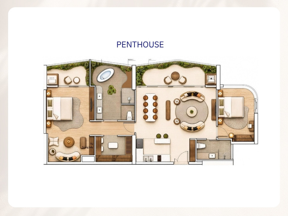 layout penthouse alora nha trang